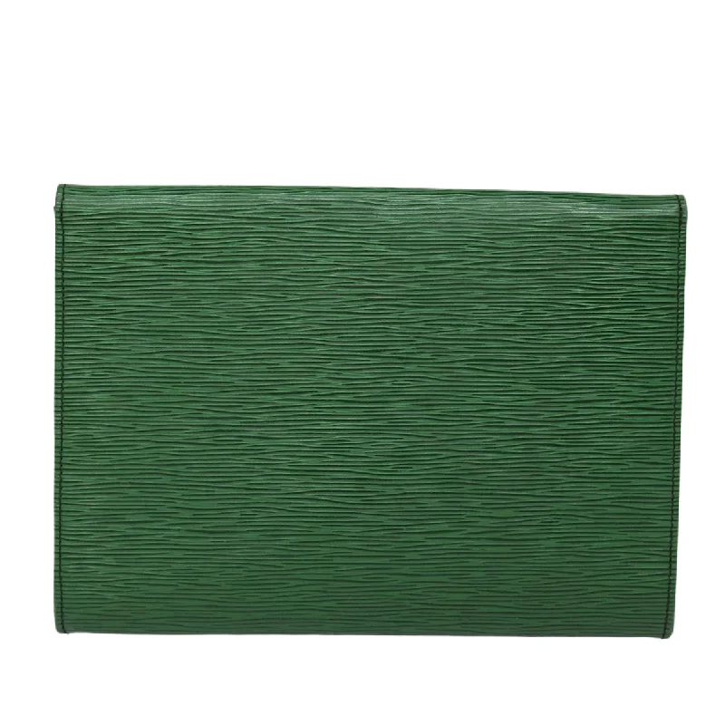 LOUIS VUITTON Epi Jena Clutch Bag Green M52724 LV ar12186