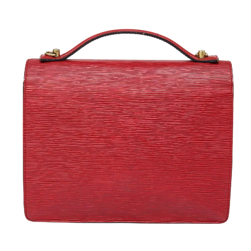 LOUIS VUITTON Epi Monceau 28 Hand Bag Red M40783 LV 87514