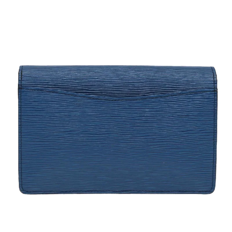 LOUIS VUITTON Epi Montaigne 23 Clutch Bag Blue M52665 LV 87392