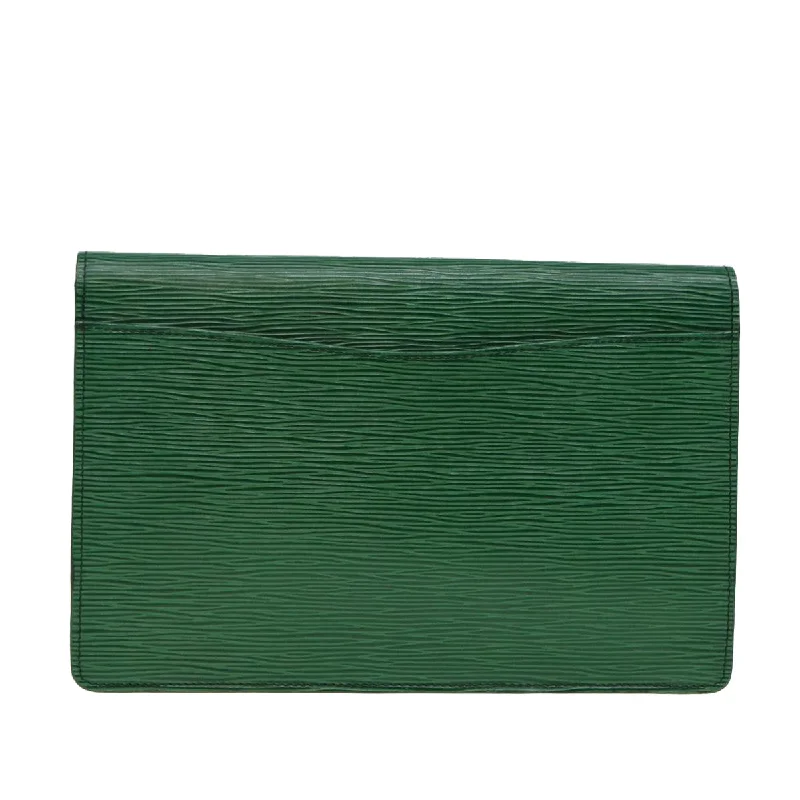 LOUIS VUITTON Epi Montaigne 27 Clutch Bag Green M52654 LV 88397