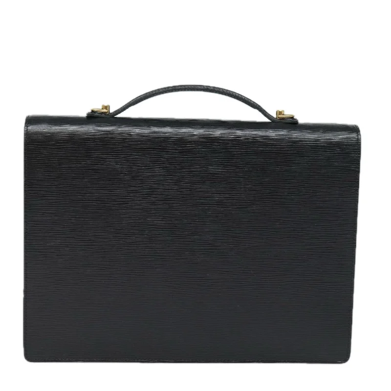 LOUIS VUITTON Epi Porte Documents Bandouliere Black M54462 LV 84523