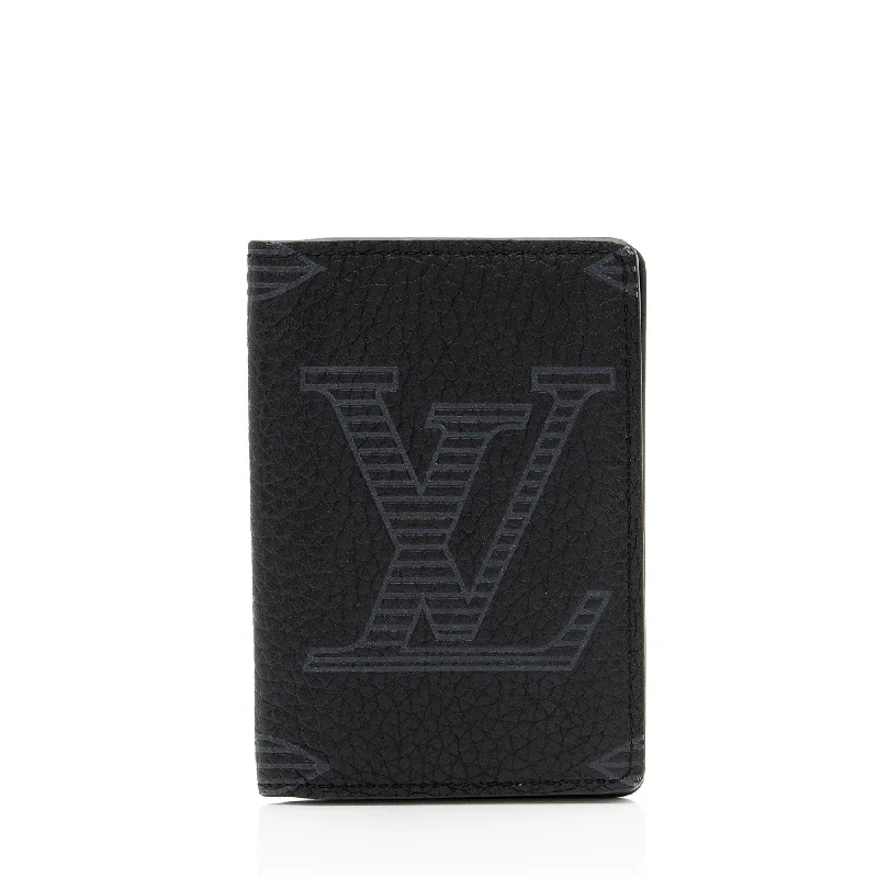 Louis Vuitton Giant Monogram Shadow Taurillon Pocket Organizer (SHF-7ug5Vn)