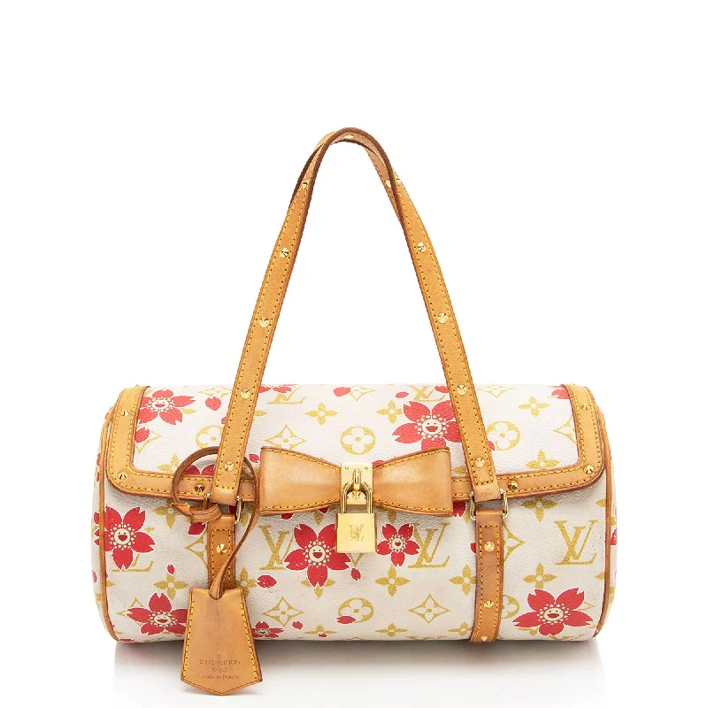 Louis Vuitton Limited Edition Monogram Canvas Cherry Blossom Papillon Satchel (SHF-3p8Y2x)