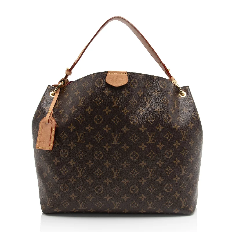 Louis Vuitton Monogram Canvas Graceful MM Hobo (SHF-tfwRXn)