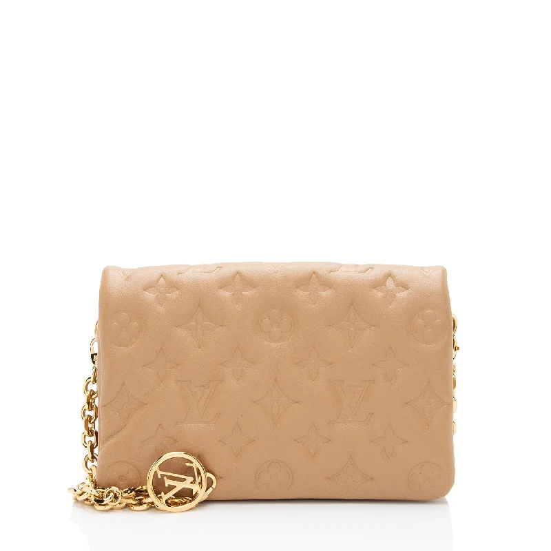 Louis Vuitton Monogram Embossed Lambskin Coussin Pochette (SHF-SesFbD)