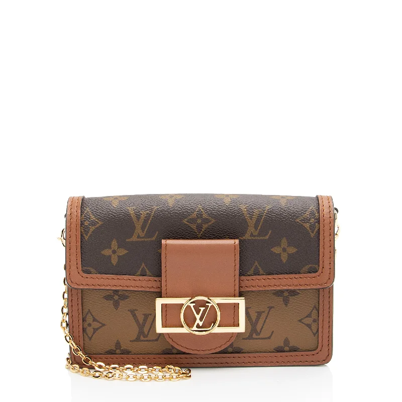 Louis Vuitton Reverse Monogram Dauphine Chain Wallet (SHF-BmrxyO)