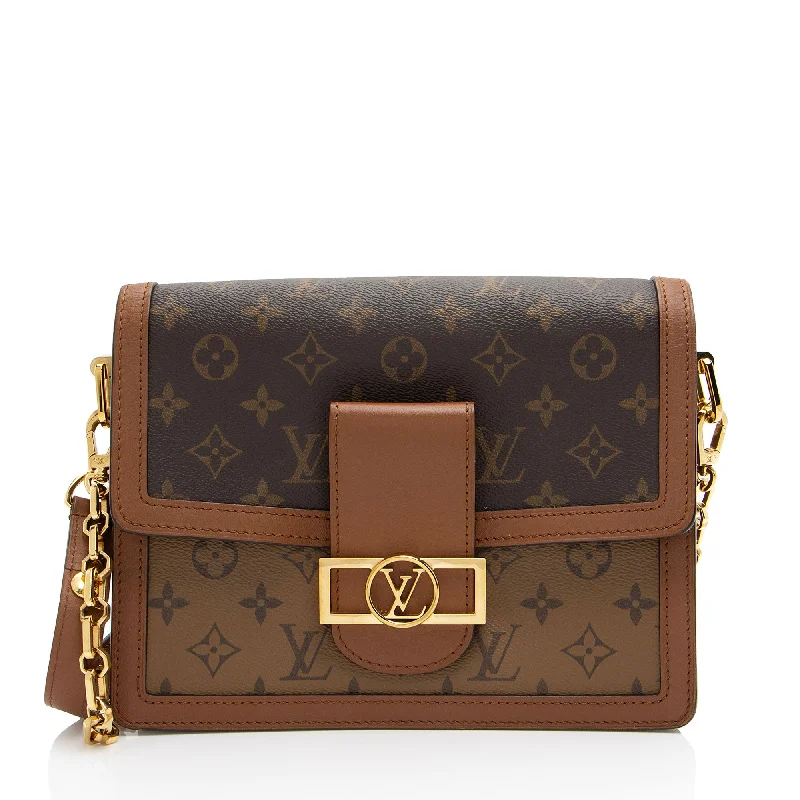 Louis Vuitton Reverse Monogram Dauphine MM Shoulder Bag (SHF-gLxrYk)