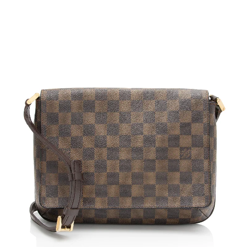 Louis Vuitton Vintage Damier Ebene Musette Tango Shoulder Bag (SHF-FZaXbp)