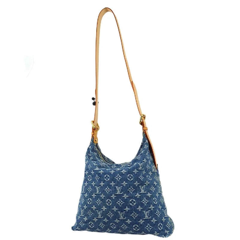 Louis Vuitton 2005 Blue Monogram Denim Baggy GM Shoulder Bag M95048