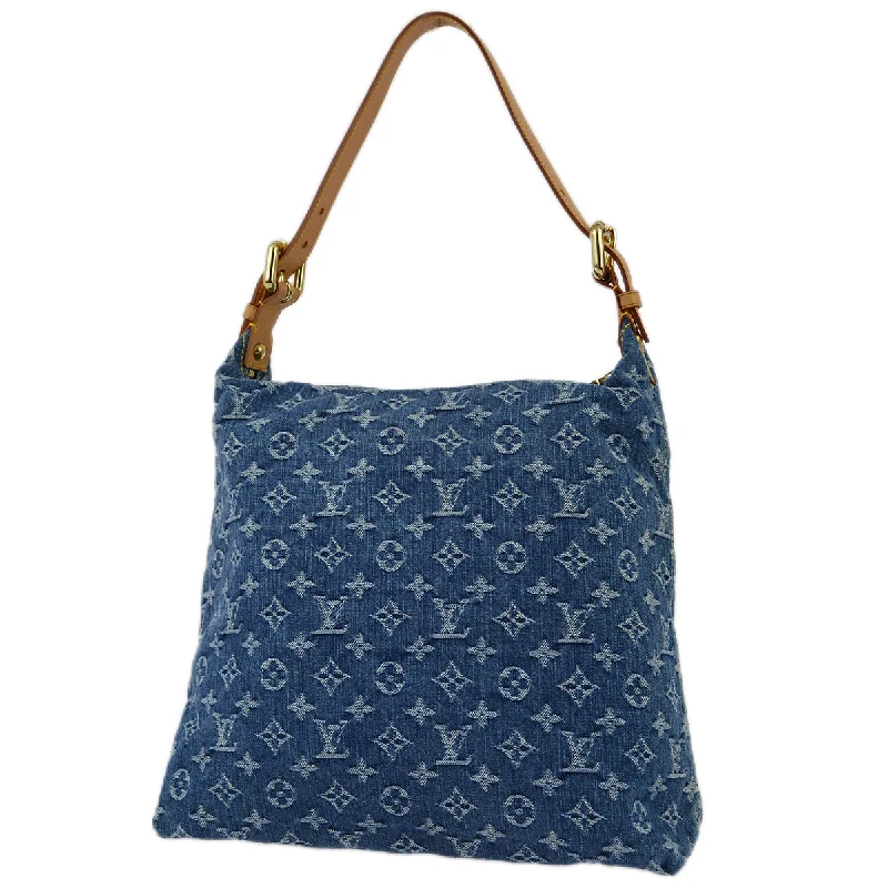 Louis Vuitton 2005 Blue Monogram Denim Baggy GM Shoulder Bag M95048