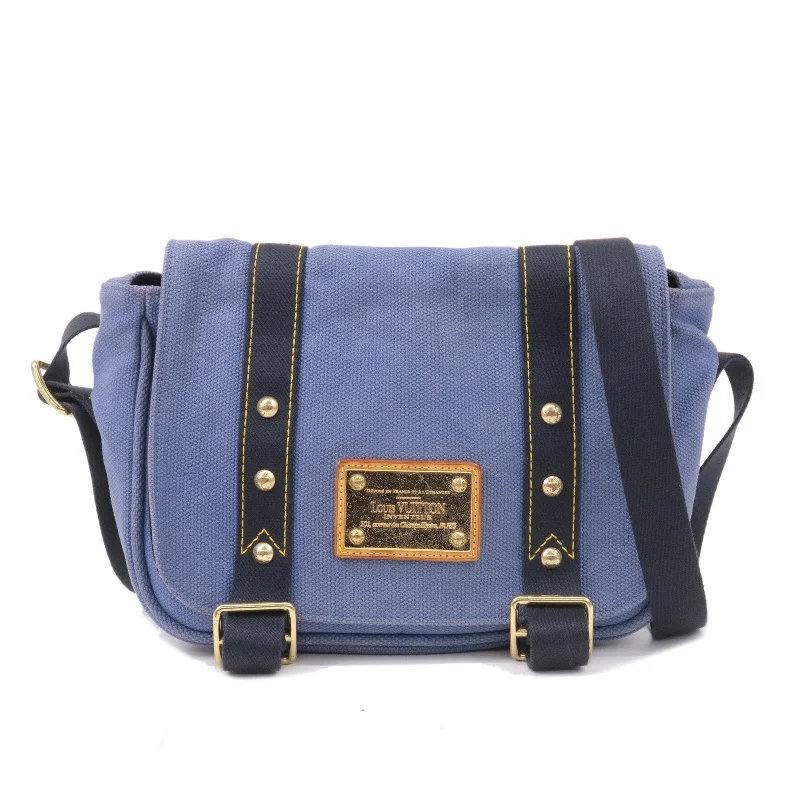 Louis Vuitton Antigua Besace PM Shoulder Bag Blue M40081