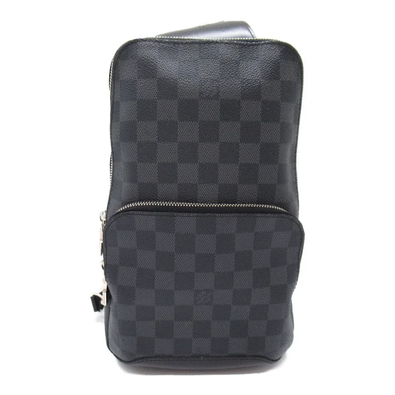 Louis Vuitton Avenue Sling Bag Shoulder Bag Shoulder Bag PVC Coated Canvas Damier Graphite  Grey N41719