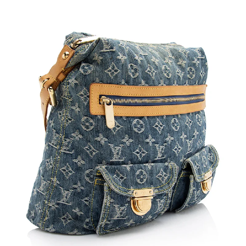 Louis Vuitton Monogram Denim Baggy GM Shoulder Bag (SHF-21643)