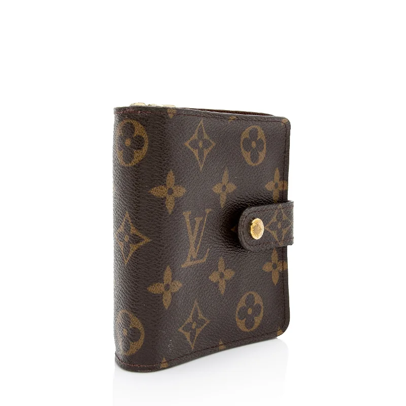 Louis Vuitton Vintage Monogram Canvas Zipped Compact Wallet (SHF-l3w9oX)